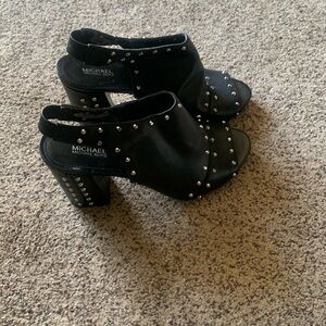 Michael Michael Kors size 8 black studded heels